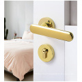 Simple indoor door lock European quiet split wooden door lock modern study mechanical hand lock